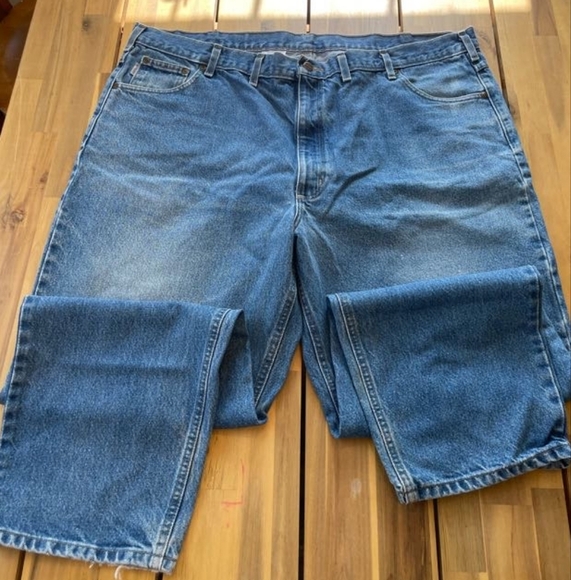 Carhartt Mens Blue Denim Relaxed Jeans Classic Style Size 48 X 30 - Picture 1 of 5
